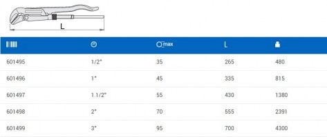 Σωληνοκάβουρας 45 μοιρών UNIOR 481/6